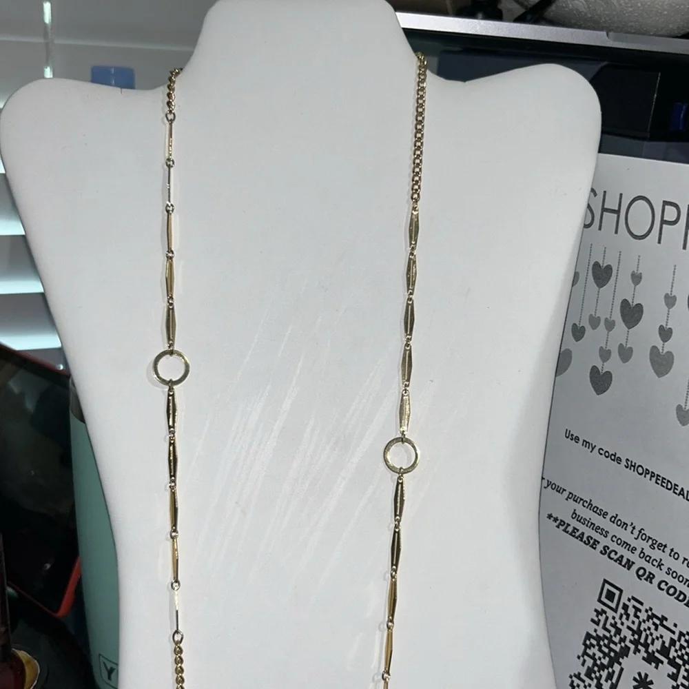 GOLD TONE LONG NECKLACE 53”
